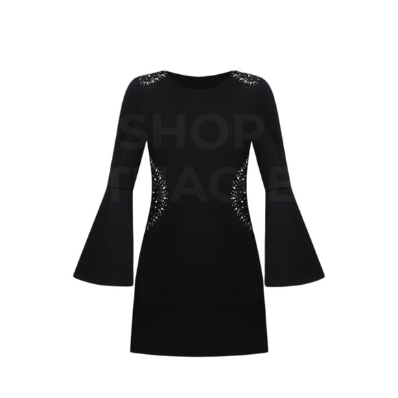 TUCKERNUCK Black Embellished Farrow Dress Size L NWT Retail $298 Tuckernuck - Picture 6 of 6